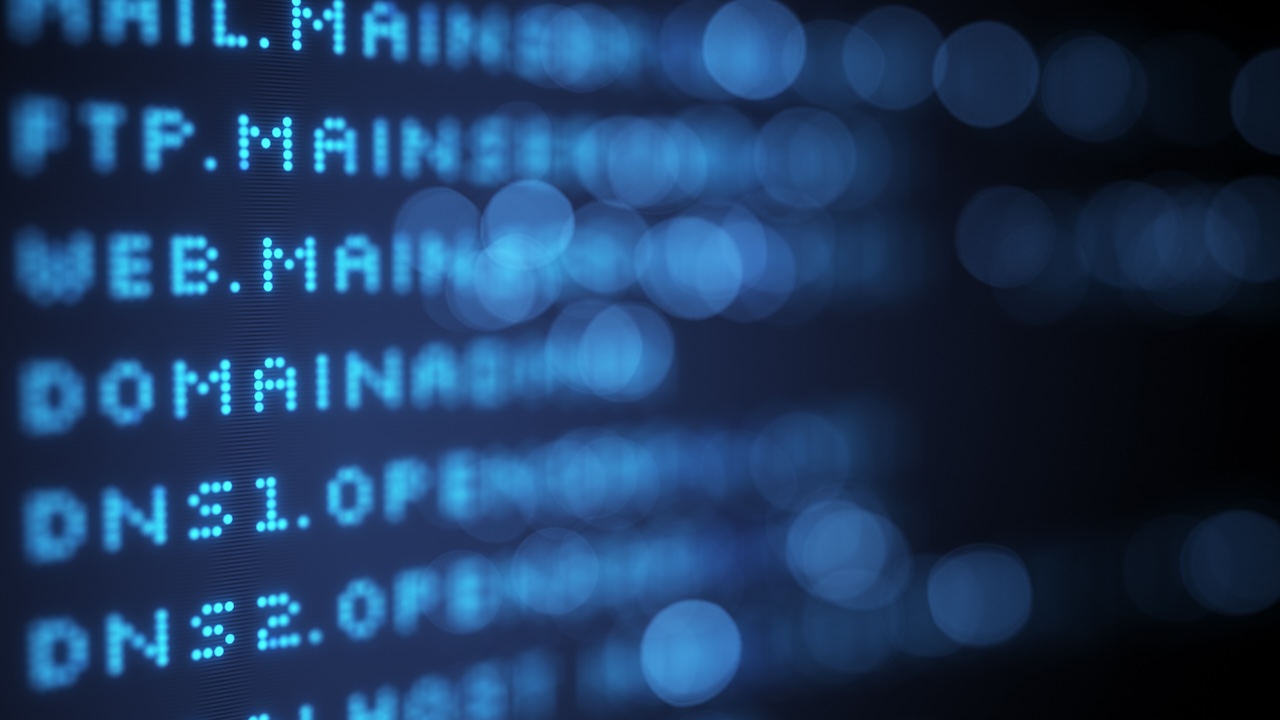 Internet administration user interface. 3D rendering Shallow DOF